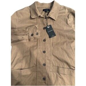 Lucky Brand Women's cotton Utility Jacket Size Small Khaki Brown Buttoned